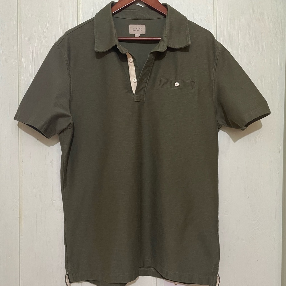 Jachs Men's Army Green Polo Shirt L Item # 1377466